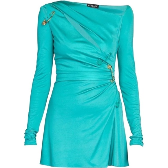 NWT VERSACE Safety Pin Cocktail Dress - Picture 13 of 14